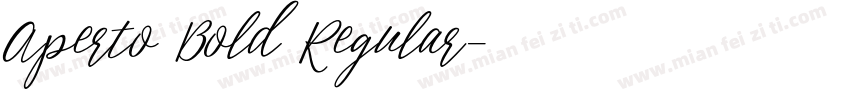 Aperto Bold Regular字体转换